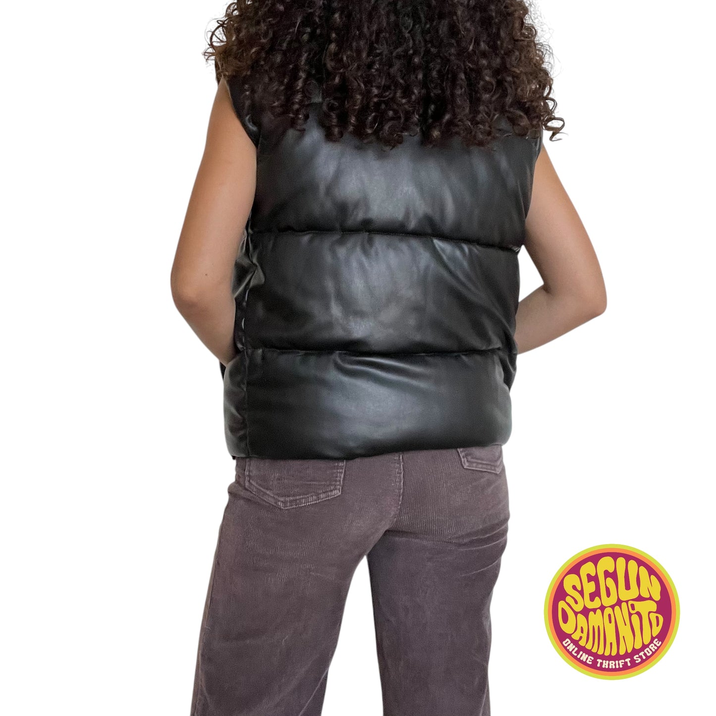Modern ZARA Vegan Leather Vest Jacket
