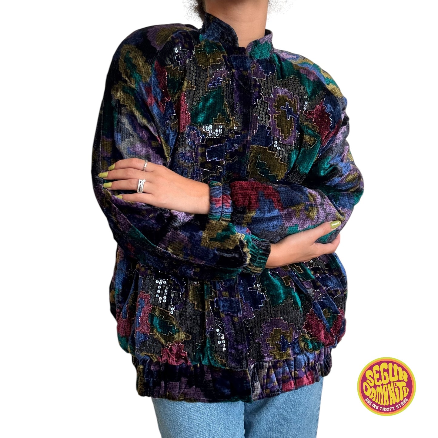 90’s Vintage Velvet and Beads RARE Jacket