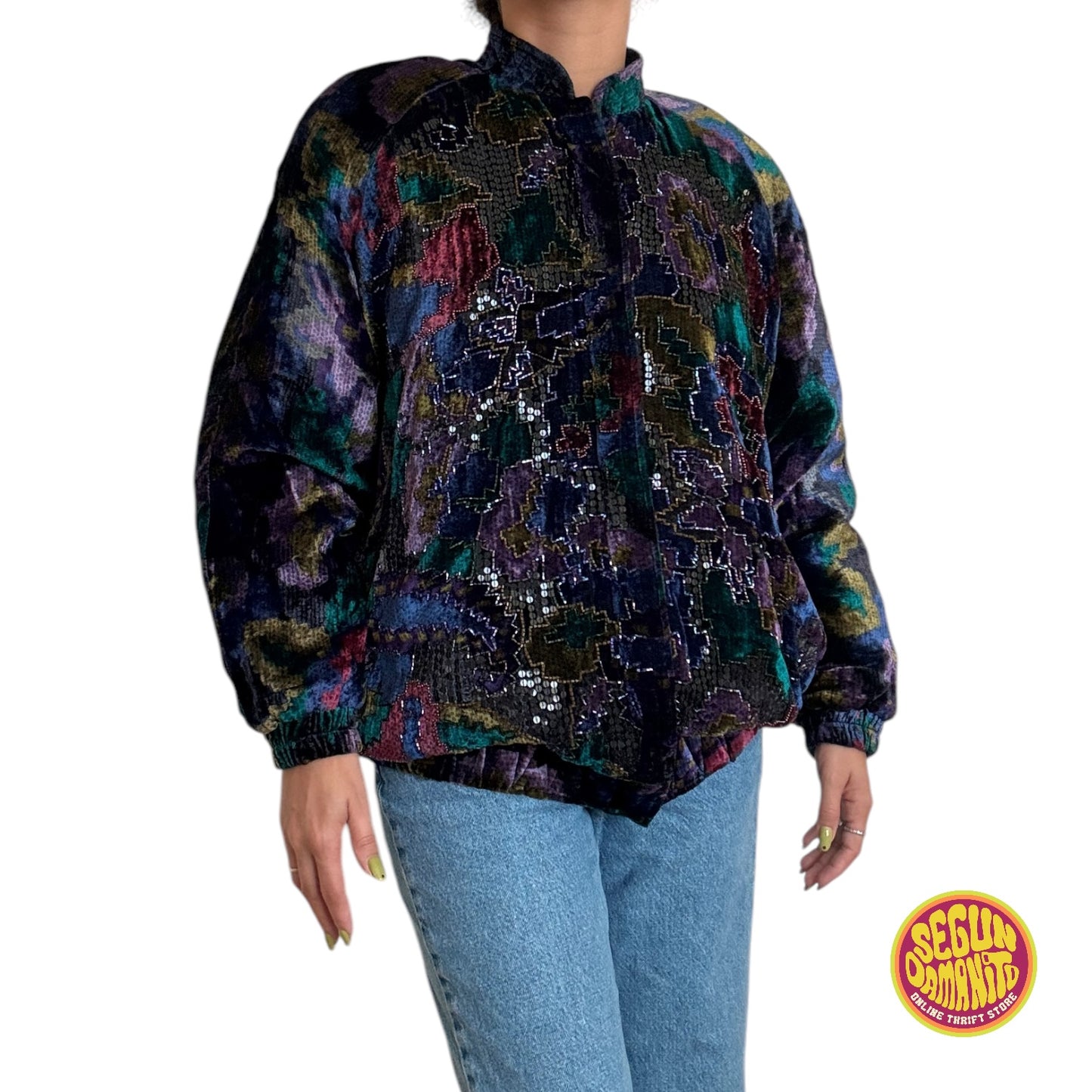 90’s Vintage Velvet and Beads RARE Jacket