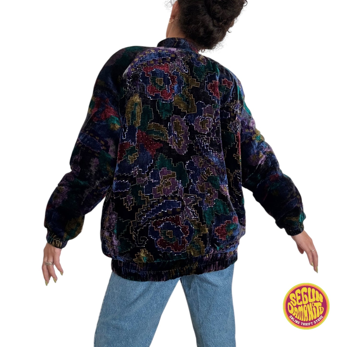 90’s Vintage Velvet and Beads RARE Jacket