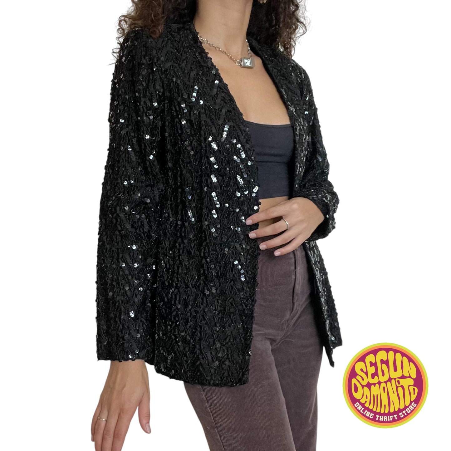Black Sequin 80’s Vintage Blazer