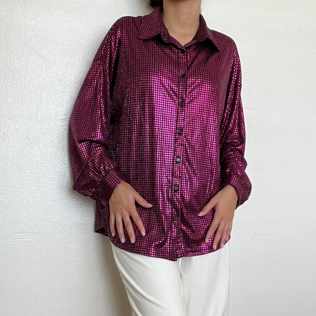 Modern Pink and Purple Disco Shirt
