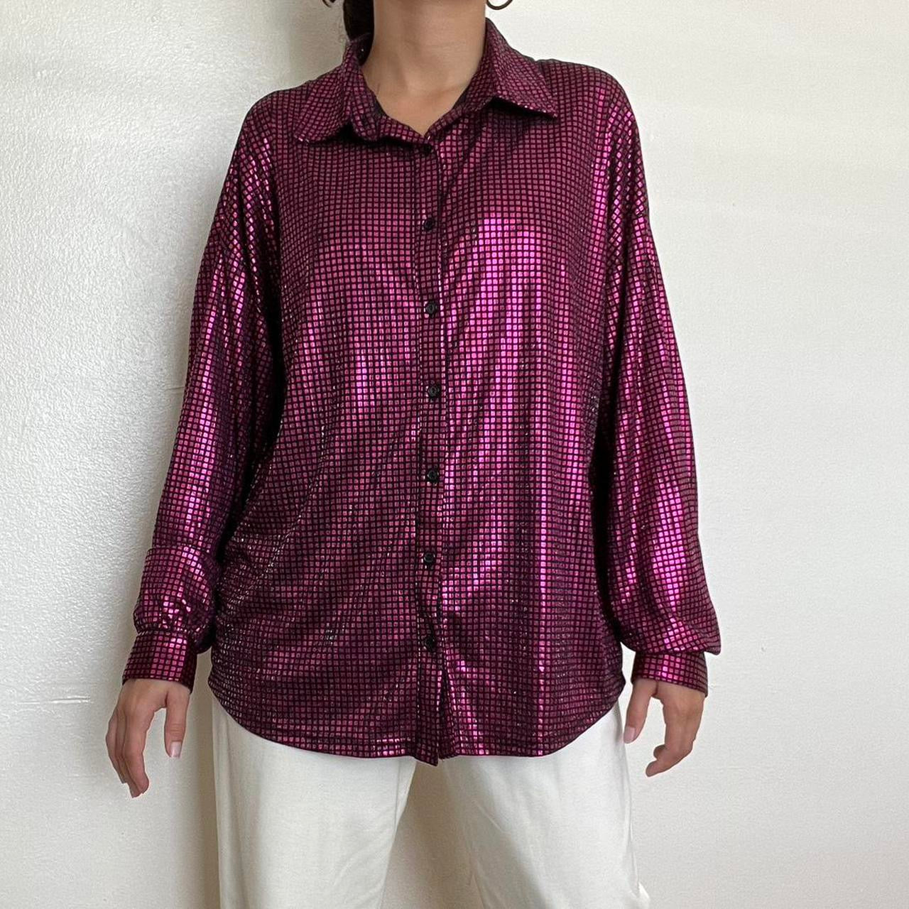 Modern Pink and Purple Disco Shirt