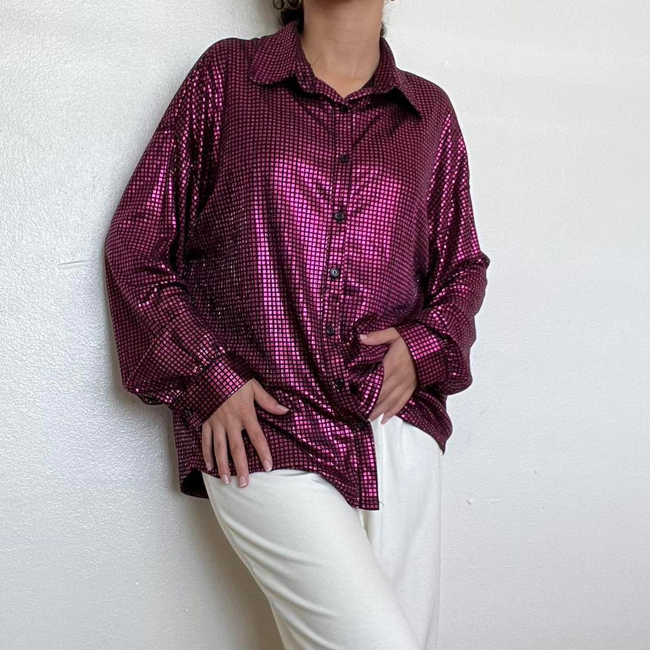 Modern Pink and Purple Disco Shirt