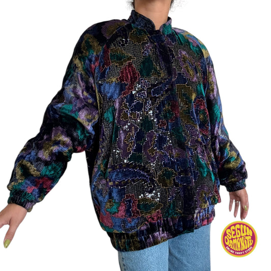 90’s Vintage Velvet and Beads RARE Jacket