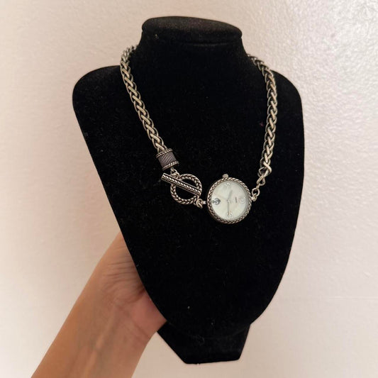 Silver Tone Up-Cycled Watch Choker