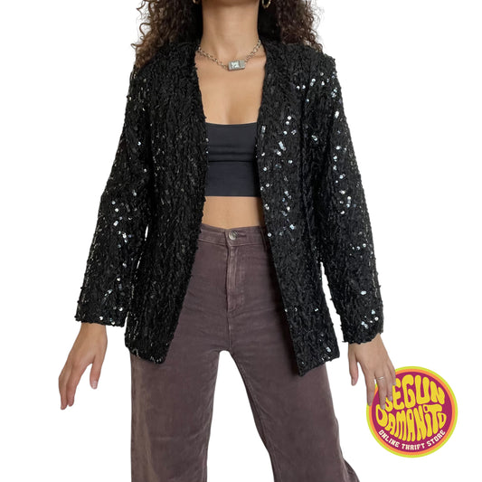 Black Sequin 80’s Vintage Blazer