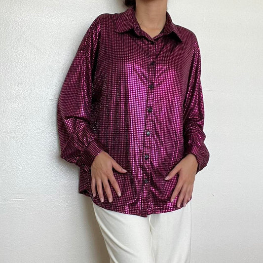 Modern Pink and Purple Disco Shirt